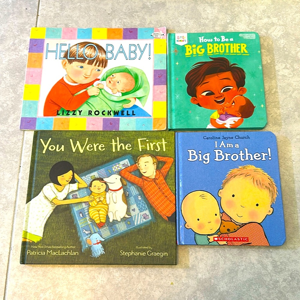 New baby books for sibling, big brother book